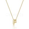 Brass Initial Pendant Box Chain Necklaces for Women FS-WG5C822-06-2