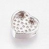 Brass Micro Pave Cubic Zirconia Beads LS-KK-I614-055P-2