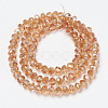 Electroplate Glass Beads Strands EGLA-A034-T4mm-J14-2