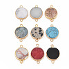 Natural Mixed Stone Connector Charms G-N326-116-1