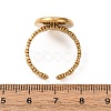 Flower 304 Stainless Steel Cuff Ring Components STAS-P454-05D-G-3