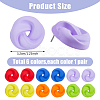 6 Pairs 6 Colors Spray Painted Acrylic Stud Earrings with Steel Iron Pins EJEW-FI0003-12-9
