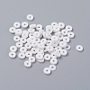 Flat Round Handmade Polymer Clay Bead Spacers CLAY-R067-3.0mm-17-4
