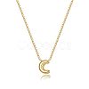 Brass Initial Pendant Box Chain Necklaces for Women FS-WG5C822-03-1