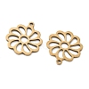 Hollow 201 Stainless Steel Pendants STAS-F337-10A-G-2