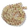 Spray Painted Crackle Glass Beads Strands CCG-Q002-10mm-05-3