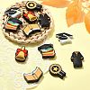12Pcs 6 Styles Graduation Season Theme Silicone Focal Beads SIL-CJ0001-46-5