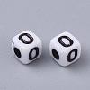 White Opaque Acrylic Beads MACR-R869-02O-2