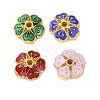 Alloy Enamel Bead Caps ENAM-D027-01C-G-1