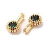 Brass with Glass Charms KK-G465-51G-02-2