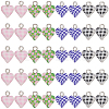 40Pcs 4 Styles Handmade Polymer Clay Charms CLAY-SC0002-91A-1