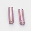 Transparent Colours Rainbow Glass Bugle Beads X-TSDB6MM176-2