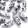 Opaque Spray Painted Acrylic Beads MACR-S372-001F-B04-1