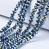 Electroplate Transparent Glass Beads Strands EGLA-A034-T3mm-UA09-1