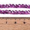Transparent Electroplate Glass Beads Strands LS-EGLA-Q131-01A-07-4