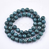 Assembled Natural Bronzite and Synthetic Turquoise Beads Strands G-S329-085B-8mm-2