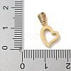 Ion Plating(IP) 304 Stainless Steel Micro Pave Cubic Zirconia Pendants STAS-Z107-04G-04-3