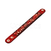 Faux Suede Snap Cord Bracelet BJEW-F428-13-1