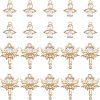 20Pcs 2 Style Rack Plating Brass Micro Pave Clear Cubic Zirconia Pendants KK-FH0004-22-1