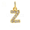 Brass Cubic Zirconia Pendants with Jump Rings FIND-PW0024-09Z-1