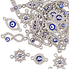 50Pcs 10 Style Alloy Links PALLOY-CJ0001-167-4