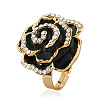Adjustable Alloy Rhinestone Finger Rings for Women TP7794-3-1