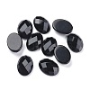 Natural Dyed & Heated Black Agate Cabochons G-G760-A10-1