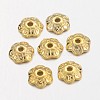 6-Petal Tibetan Style Alloy Flower Bead Caps TIBE-S220-G-01-NR-1