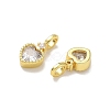 Brass Pave Clear Cubic Zirconia Charms CU-CBA6E4E-19G-B-2