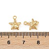 Ocean Theme Brass Micro Pave Cubic Zirconia Charms KK-F902-08F-G-3