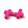 Mixed Color Chunky Acrylic Cross Beads X-SACR-436-M-6