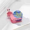 Snail Cellulose Acetate(Resin) Claw Hair Clips PW-WG216E6-03-1