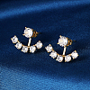 201 Stainless Steel Stud Earrings CU1514-1-1
