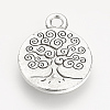Tibetan Style Alloy Flat Round with Tree Pendants LS-TIBEP-Q043-314-RS-2