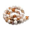 Faceted Natural Fire Crackle Agate Beads Strands G-F447-12mm-H04-3