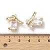 Brass with Glass Rhinestone Pendants KK-H455-30G-3