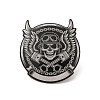 Skull & Wing Alloy Brooch for Backpack Clothes JEWB-G020-12P-1