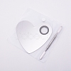 Stainless Steel Color Palette and Double Head Spoon Palette Spatulas Stick Rod MRMJ-WH0062-41P-4