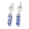 Natural Blue Spot Jasper Pointed Big Pendants G-D0021-01P-03-3
