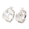 Sterling Silver Plain Thick Hoop Earrings for Women EJEW-D106-03S-1