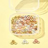 3 Colors Brass Flat Round Spacer Beads KK-FS0001-36-9
