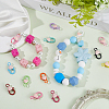 36Pcs Spray Painted Alloy Lobster Claw Clasps FIND-SC0013-23-4