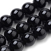 Natural Black Onyx Beads Strands X-G-S259-19-10mm-1