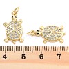 Brass Pave Clear Cubic Zirconia Pendants KK-U009-12B-G-3
