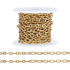 304 Stainless Steel Textured Cable Chains CHS-WH0020-004G-1