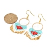 Glass Seed Braided Eye Chandelier Earrings EJEW-MZ00086-2