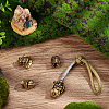 4Pcs 4 Styles Brass European Beads KK-NB0003-58-5