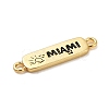 Beach Theme Rack Plating Brass Rectangle Connector Charms KK-P261-08A-G03-2