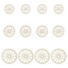 12Pcs 3 Style Unfinished Wood Slices WOOD-OC0002-79-1