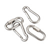 6Pcs 2 Style 304 Stainless Steel Rock Climbing Carabiners STAS-TA0001-33P-12